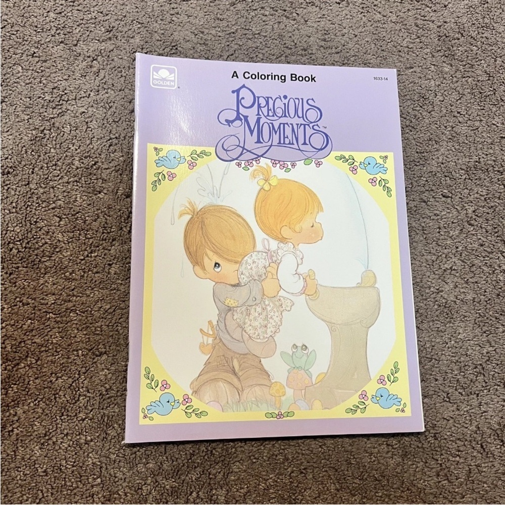 Precious Moments Coloring Book #1633-14 Vintage 1990 Golden Book UNUSED